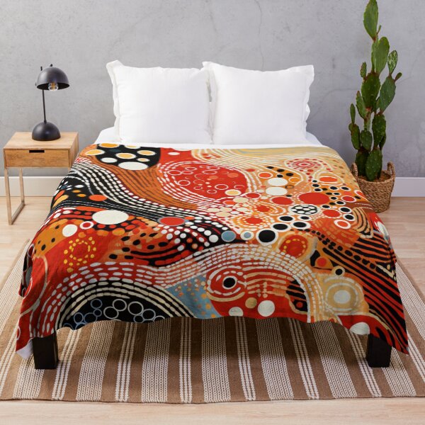 Item preview, Aboriginal Inspired Dot Art - Lava Valley designed and sold by GrinGalore.