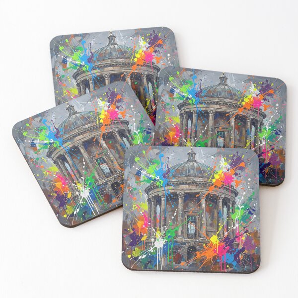 Item preview, Mussenden Temple Northern Ireland Paint Splash Art Print designed and sold by Printpix.