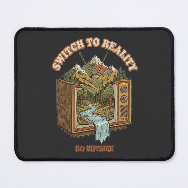 Item preview, Switch To Reality Go Outside Retro TV Nature Design designed and sold by JVDesignsShop.