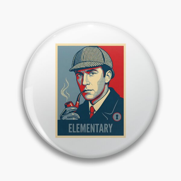 Item preview, Sherlock Holmes Elementary Vintage Detective Pipe Art Shirt designed and sold by Fenay Designs.