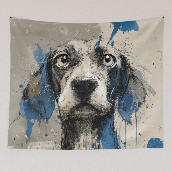 Item preview, Drawing of a dog with a serious look designed and sold by anytka.