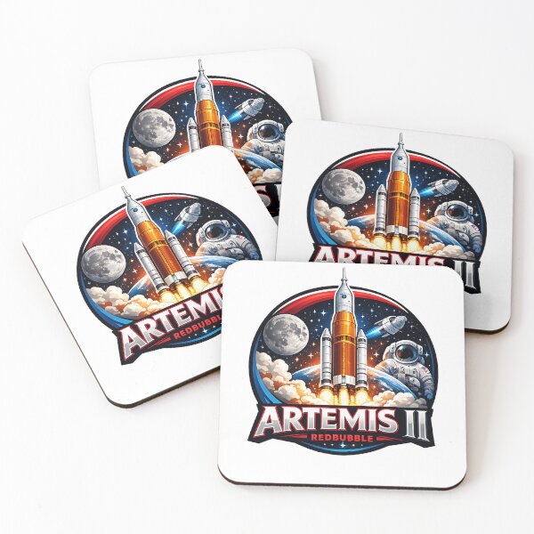 Item preview, Artemis II Mission Patch Space Exploration Design designed and sold by RedVista.