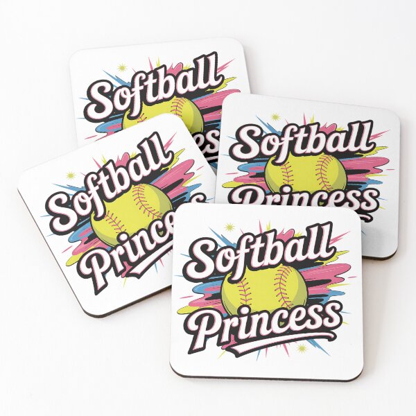 Item preview, Softball Princess – Fun & Fierce Sports Design designed and sold by Lily-and-Lyle.
