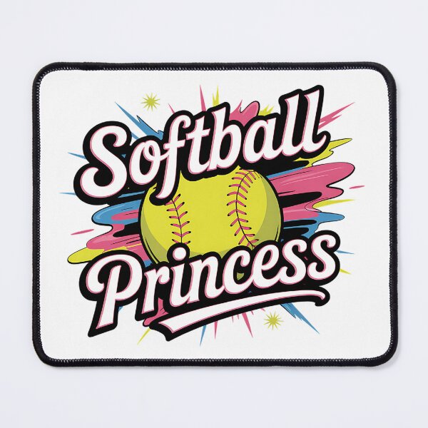 Item preview, Softball Princess – Fun & Fierce Sports Design designed and sold by Lily-and-Lyle.