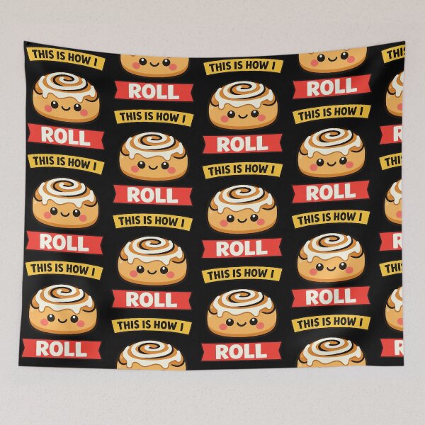 Item preview, This Is How I Roll Cinnamon Roll Cute Food Pun Design designed and sold by TeeTimeTreasure.