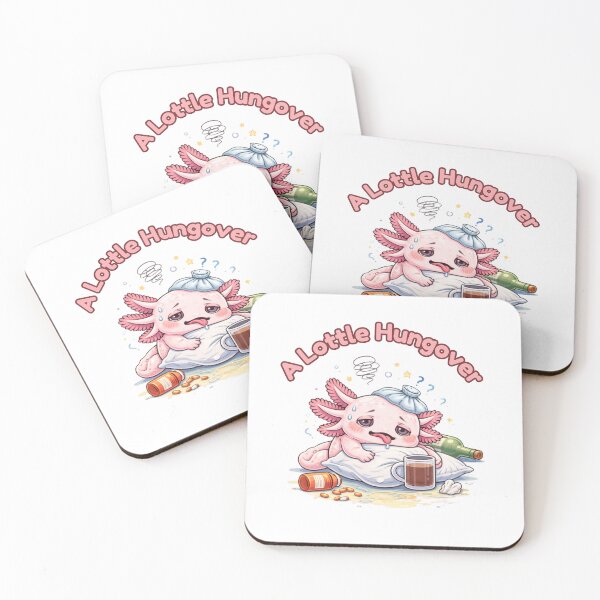 Item preview, A Lottle Hungover Axolotl Funny Cute Drinking Hangover Design  designed and sold by Dianefromamsterdam.