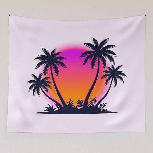 Item preview, Retro Sunset Palm Trees 80s Aesthetic designed and sold by LMDIGITAL6.