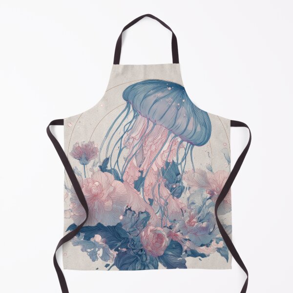 Item preview, Jellyfish surrounded by flowers designed and sold by anytka.