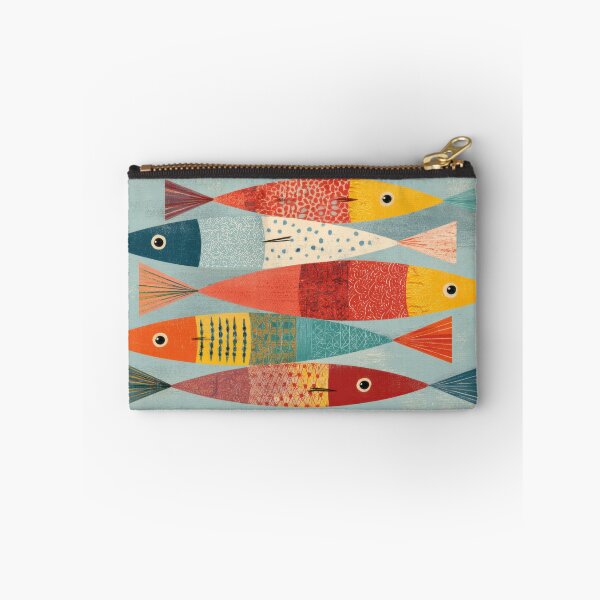Item preview, Fish swim in a bright pattern designed and sold by anytka.