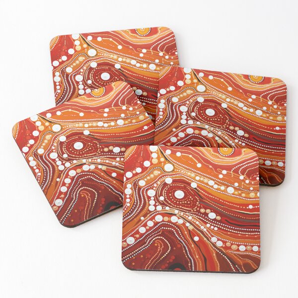 Item preview, Aboriginal Inspired Dot Art - Lava Pattern designed and sold by GrinGalore.