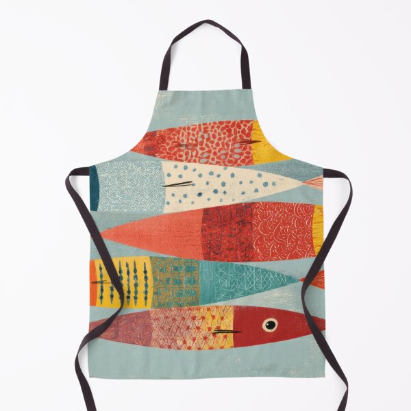 Item preview, Fish swim in a bright pattern designed and sold by anytka.