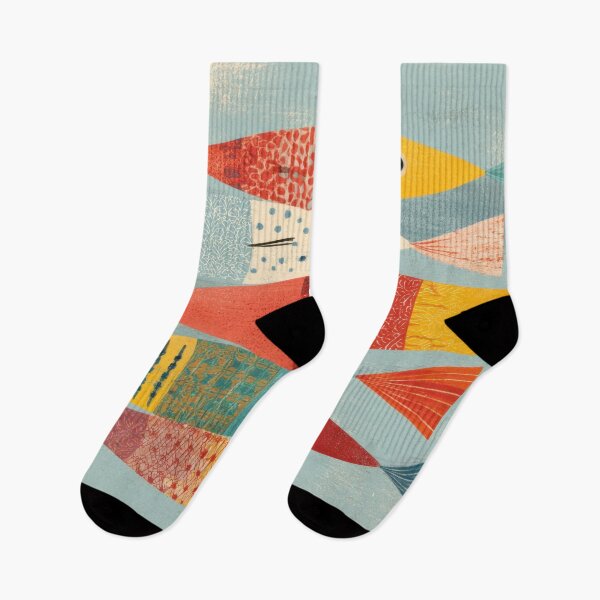 Item preview, Fish swim in a bright pattern designed and sold by anytka.