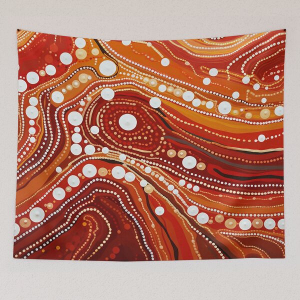 Item preview, Aboriginal Inspired Dot Art - Lava Pattern designed and sold by GrinGalore.