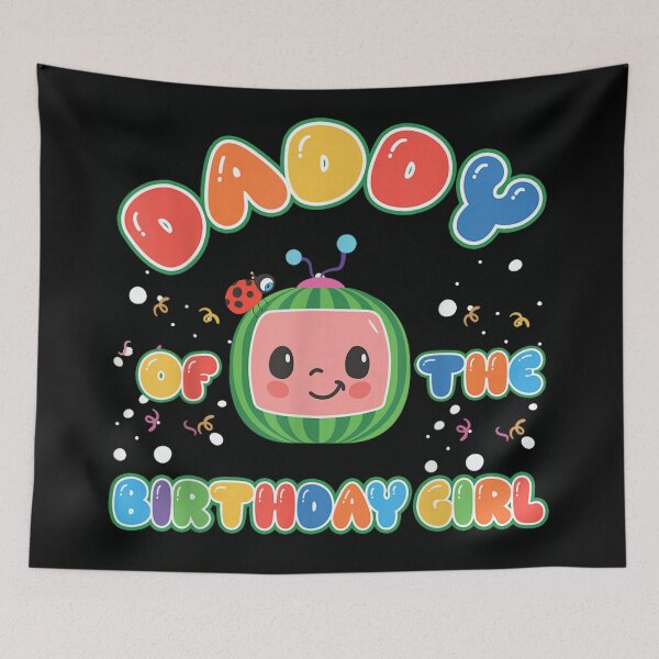 Item preview, Daddy Of The Birthday Girl Colorful Cartoon Character Party Celebration Design designed and sold by HarinDonreka.