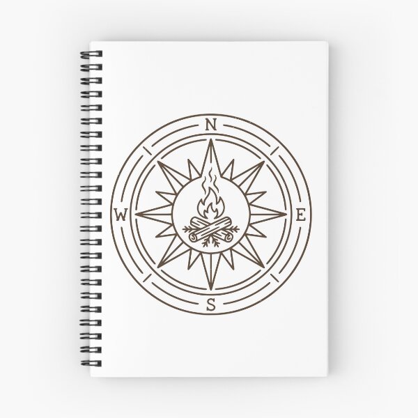 Item preview, Outdoor Compass Campfire Camping Nature Hiking designed and sold by LoomLevel.