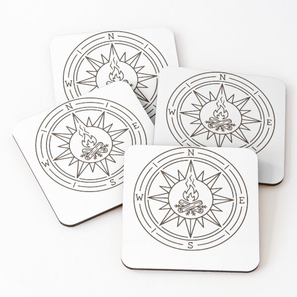Item preview, Outdoor Compass Campfire Camping Nature Hiking designed and sold by LoomLevel.