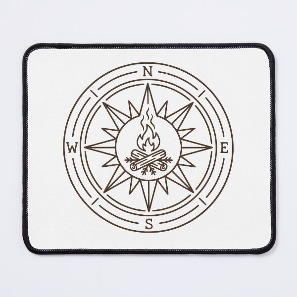 Item preview, Outdoor Compass Campfire Camping Nature Hiking designed and sold by LoomLevel.