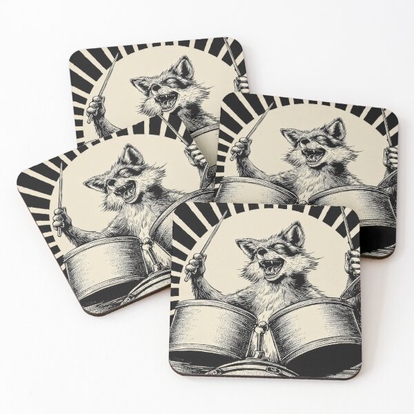 Item preview, Drummer animal makes music on stage designed and sold by anytka.
