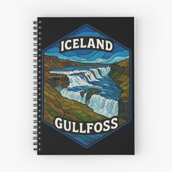 Item preview, Gullfoss Iceland Landscape Stained Glass Travel designed and sold by TomFrontierArt.