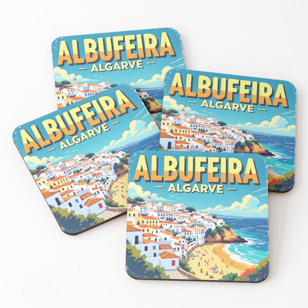 Item preview, Albufeira, Algarve, Portugal: Vintage-Style Painterly Travel Poster designed and sold by LSVart.