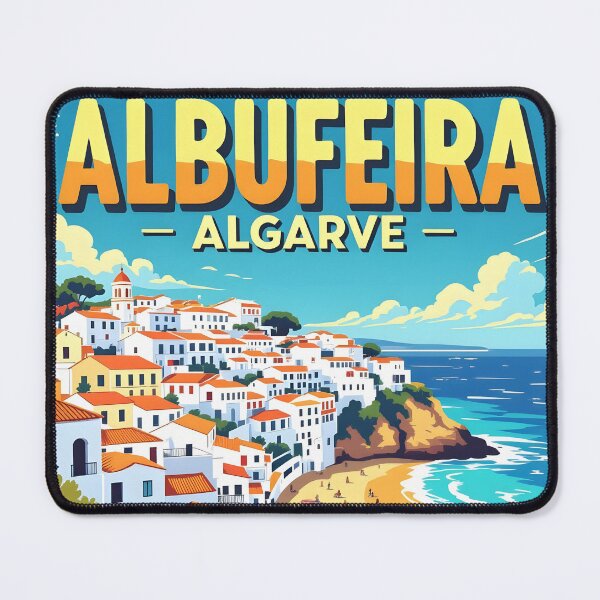 Item preview, Albufeira, Algarve, Portugal: Vintage-Style Painterly Travel Poster designed and sold by LSVart.