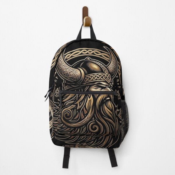 Item preview, Viking Warrior Profile Gold Norse Emblem Art designed and sold by Remix Vision.