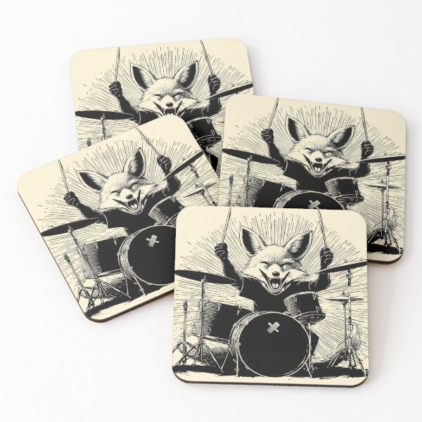 Item preview, Fox plays drums in a fun band scene designed and sold by anytka.