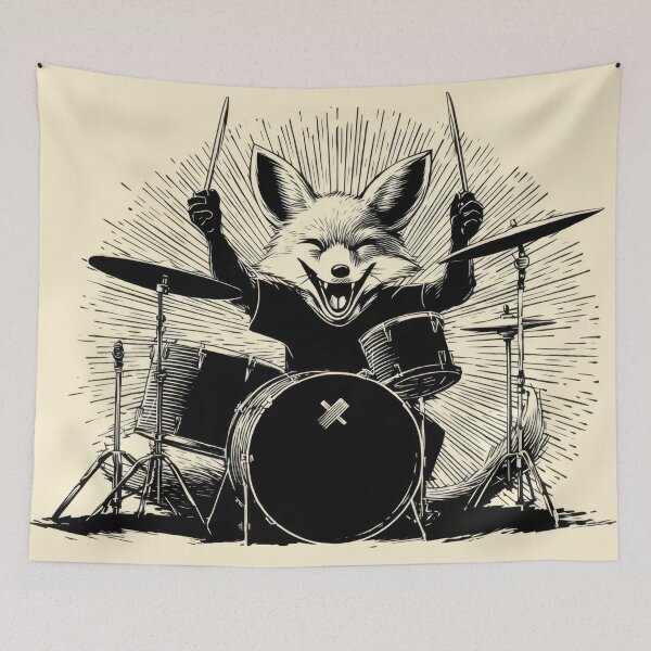Item preview, Fox plays drums in a fun band scene designed and sold by anytka.