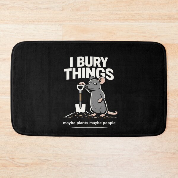 Item preview, I Bury Things Maybe Plants Maybe People Funny Rat Dark Humor Shirt Sarcastic Meme Tee designed and sold by VibeOffline Studio.