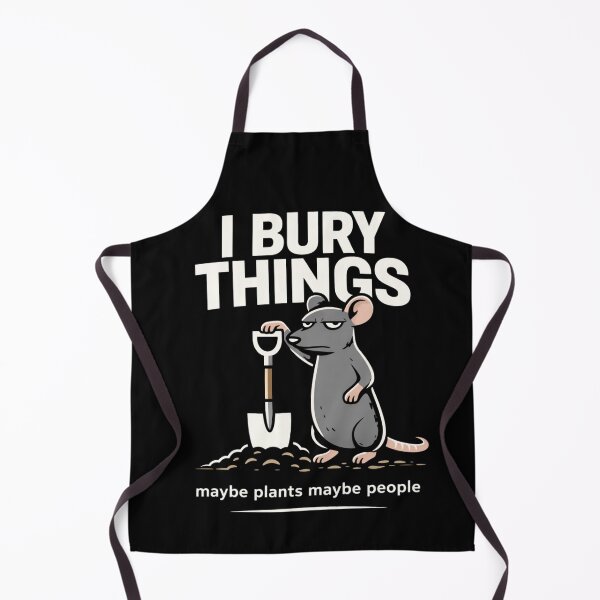 Item preview, I Bury Things Maybe Plants Maybe People Funny Rat Dark Humor Shirt Sarcastic Meme Tee designed and sold by VibeOffline Studio.