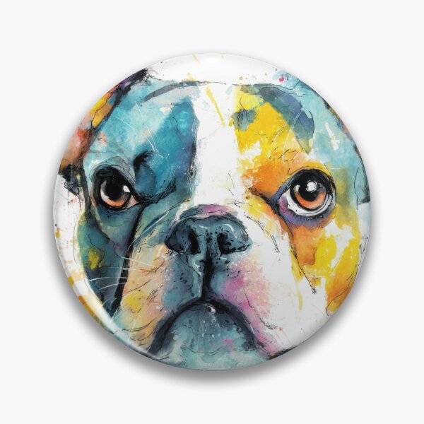 Item preview, Colorful art of a dog with big eyes designed and sold by anytka.