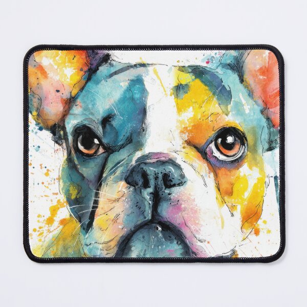 Item preview, Colorful art of a dog with big eyes designed and sold by anytka.