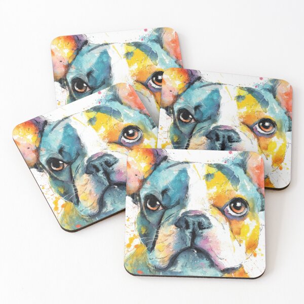Item preview, Colorful art of a dog with big eyes designed and sold by anytka.
