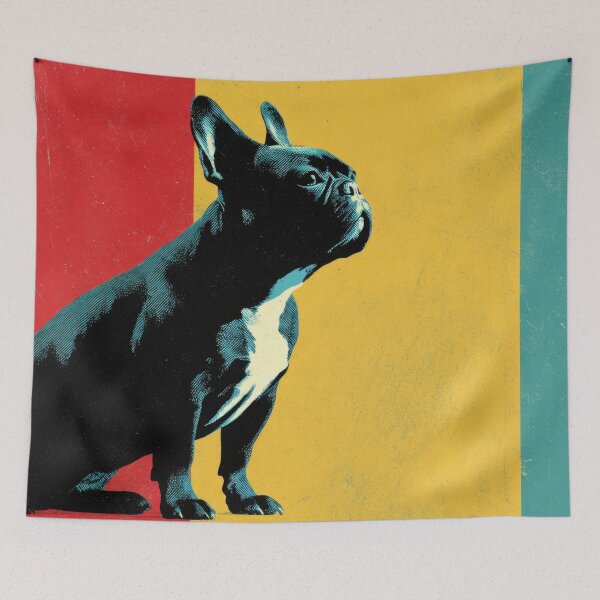 Item preview, French bulldog in vibrant backdrop designed and sold by anytka.