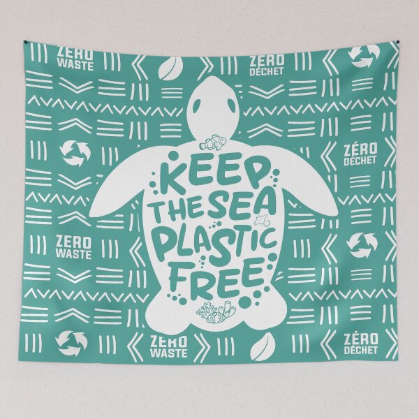 Item preview, Keep the sea plastic-free designed and sold by Wolagno.