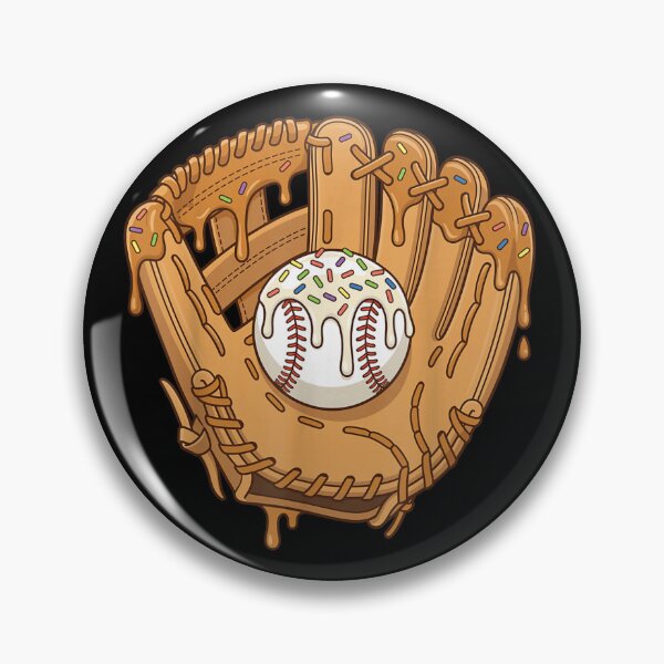 Item preview, Cute Baseball Glazed Donut With Sprinkles Inside Leather Catcher Mitt Art designed and sold by YubitaLeLe.