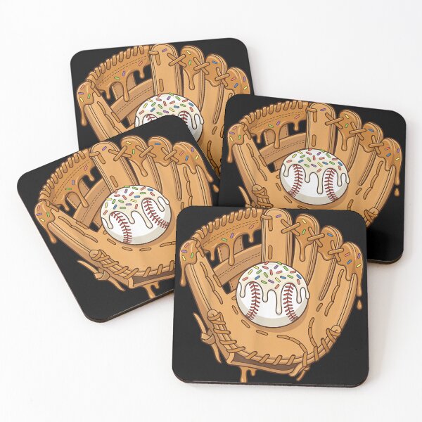 Item preview, Cute Baseball Glazed Donut With Sprinkles Inside Leather Catcher Mitt Art designed and sold by YubitaLeLe.