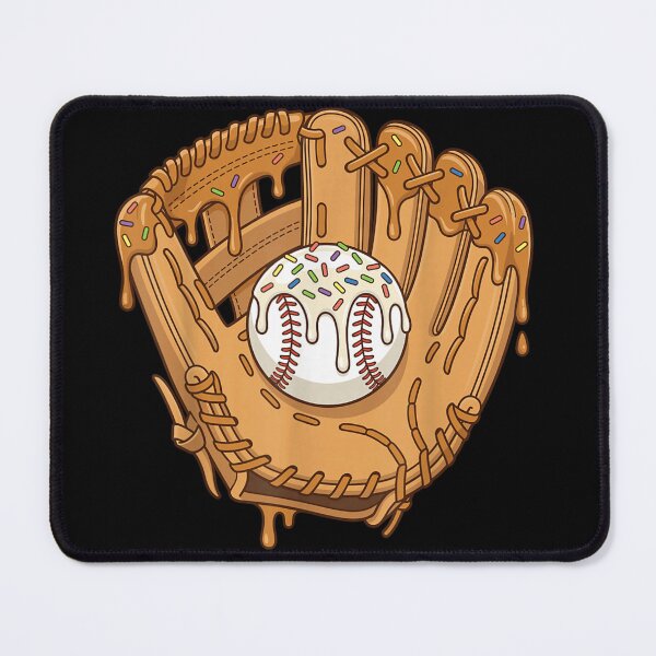 Item preview, Cute Baseball Glazed Donut With Sprinkles Inside Leather Catcher Mitt Art designed and sold by YubitaLeLe.