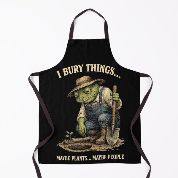 Item preview, Grumpy Toad Gardener I Bury Things Maybe Plants Maybe People Design designed and sold by YubitaLeLe.
