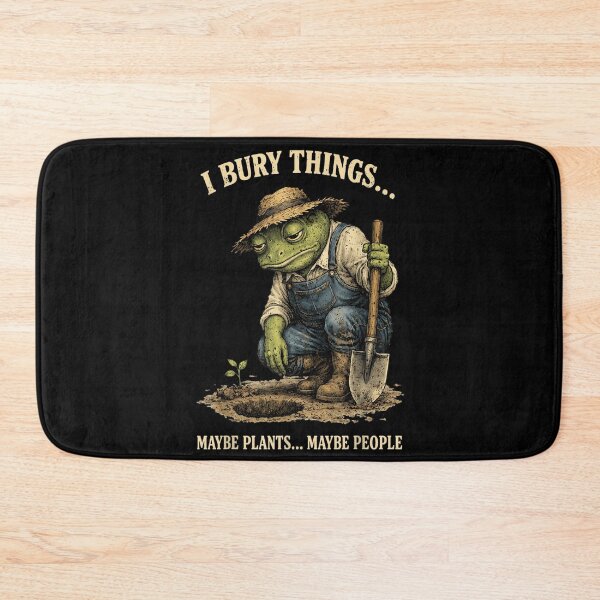 Item preview, Grumpy Toad Gardener I Bury Things Maybe Plants Maybe People Design designed and sold by YubitaLeLe.