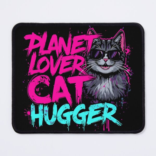 Item preview, Planet Lover Cat Cool Sunglasses Neon Street Style Cat Graphic T-Shirt designed and sold by MEAW MEAW RISKY CAT.