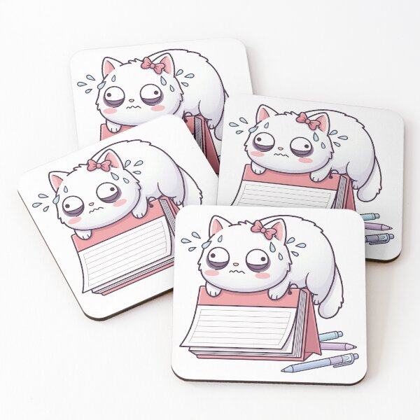 Item preview, Kawaii Munchkin Cat Procrastinating - Funny Deadline Panic To Do List designed and sold by Inna Myrien.
