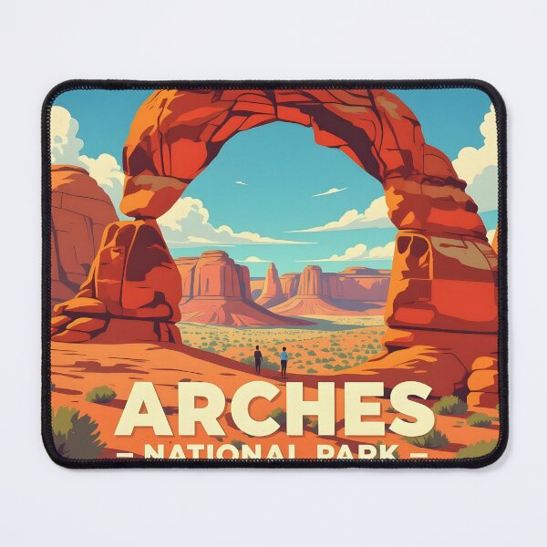 Item preview, Arches National Park, Utah, USA: Vintage-Style Painterly Travel Poster designed and sold by LSVart.