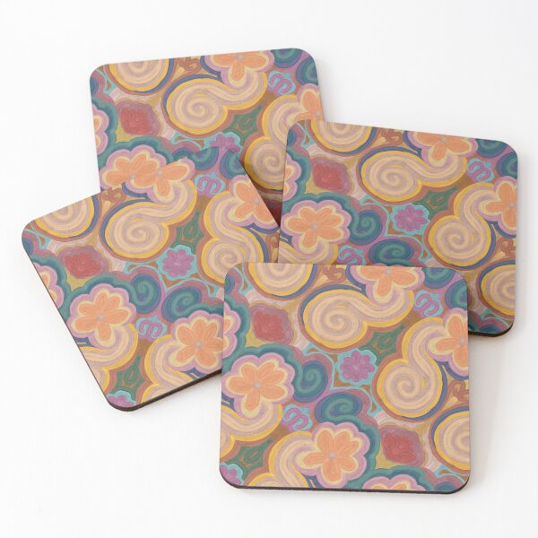 Item preview, Retro Psychedelic Floral Swirl designed and sold by Seamlessly Buffalo.