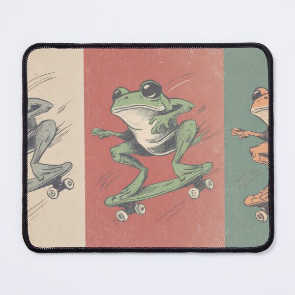 Item preview, Frog skating on skateboard in colors designed and sold by anytka.
