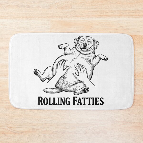 Item preview, Rolling Fatties Funny Dog Belly Rub Sketch Vintage Pet Lover Illustration designed and sold by YubitaLeLe.