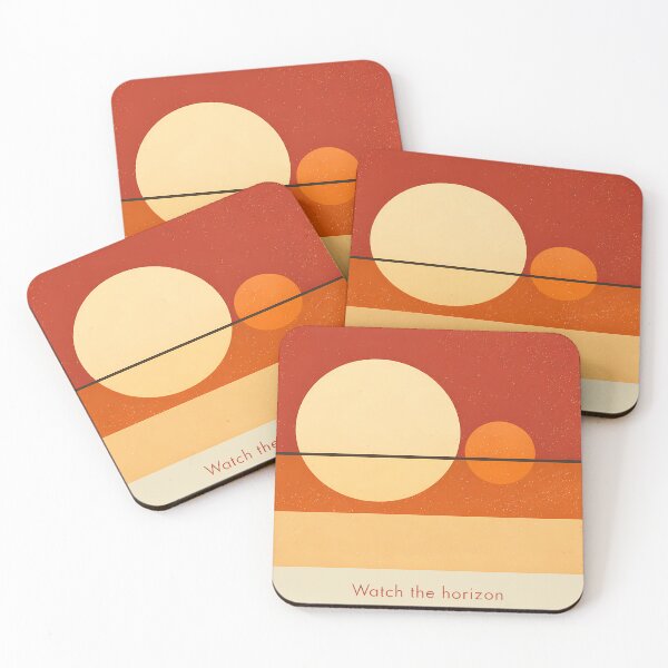 Item preview, Minimalist Twin Sun Desert Horizon Geometric Art designed and sold by agearb.