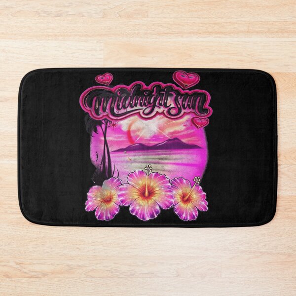 Item preview, Midnight Sun Tropical Pink Sunset Hibiscus Flowers And Palm Tree Aesthetics designed and sold by YubitaLeLe.