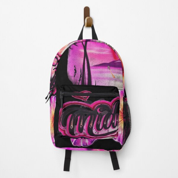 Item preview, Midnight Sun Tropical Pink Sunset Hibiscus Flowers And Palm Tree Aesthetics designed and sold by YubitaLeLe.