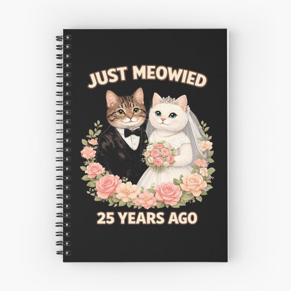 Item preview, Just Meowied Cat 25th Wedding designed and sold by JODYSMORGAN.